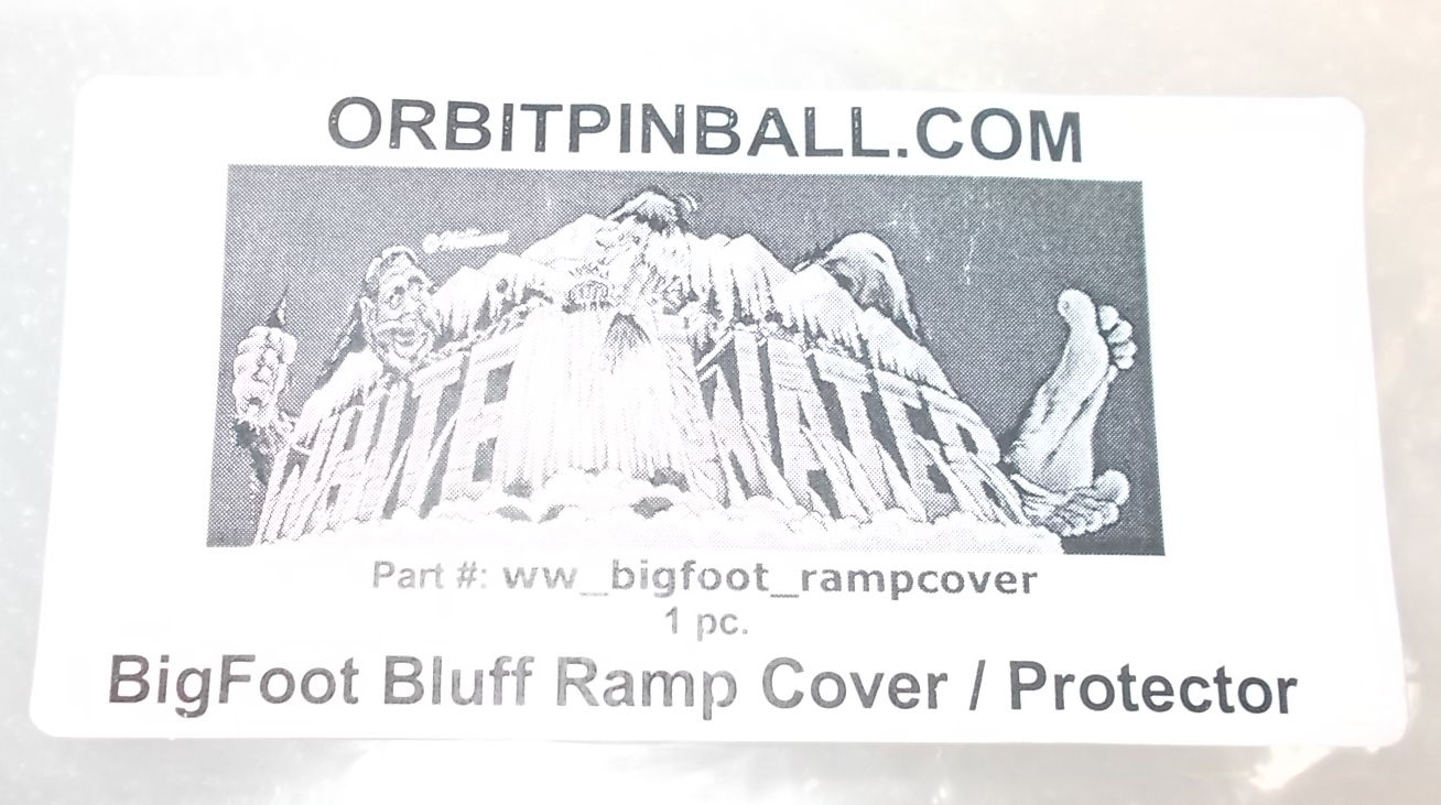 WILLIAMS WHITEWATER Pinball BIG FOOT BLUFF RAMP COVER PROTECTOR by ...