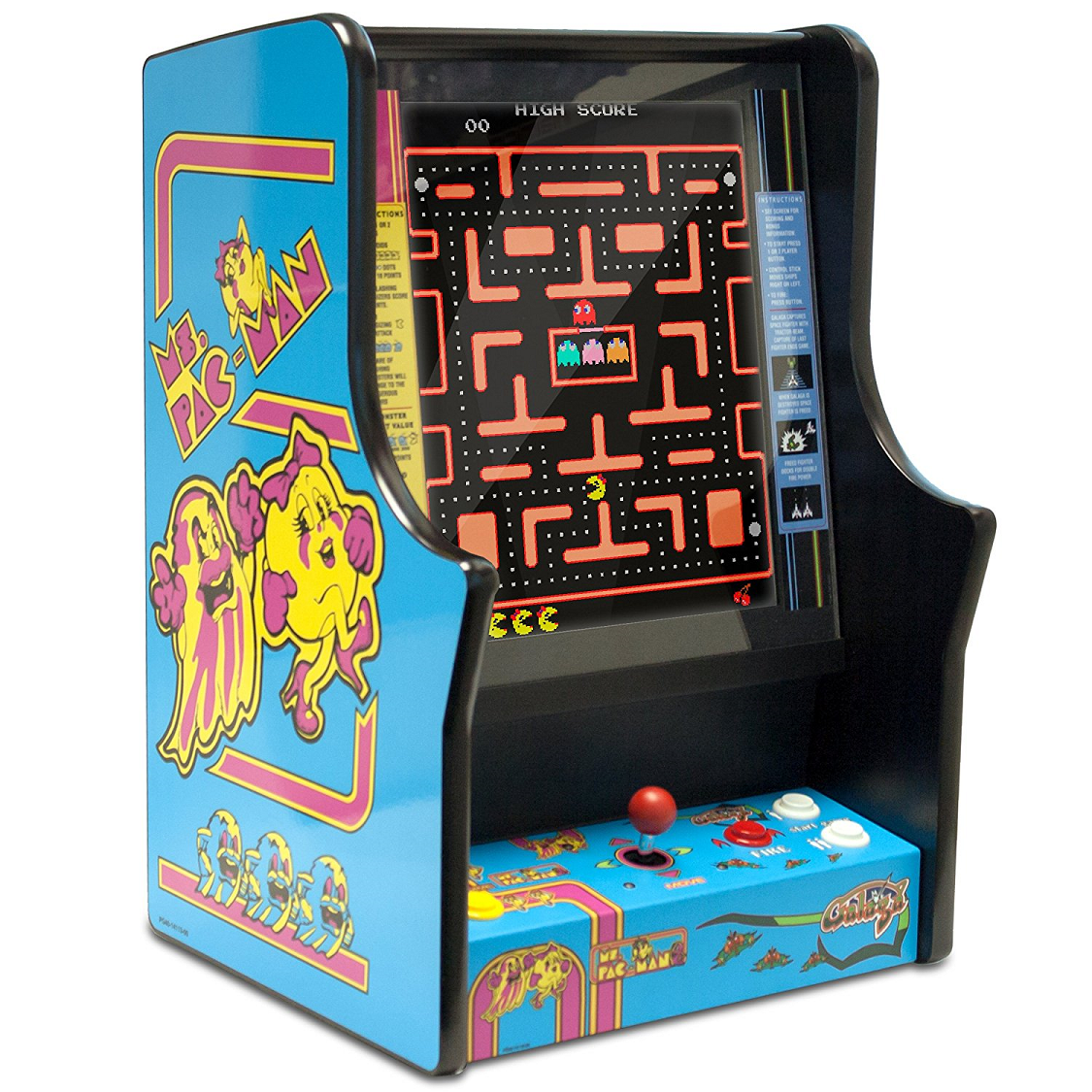 Ms Pac Man Pacman And Galaga Bartop Countertop Home Arcade