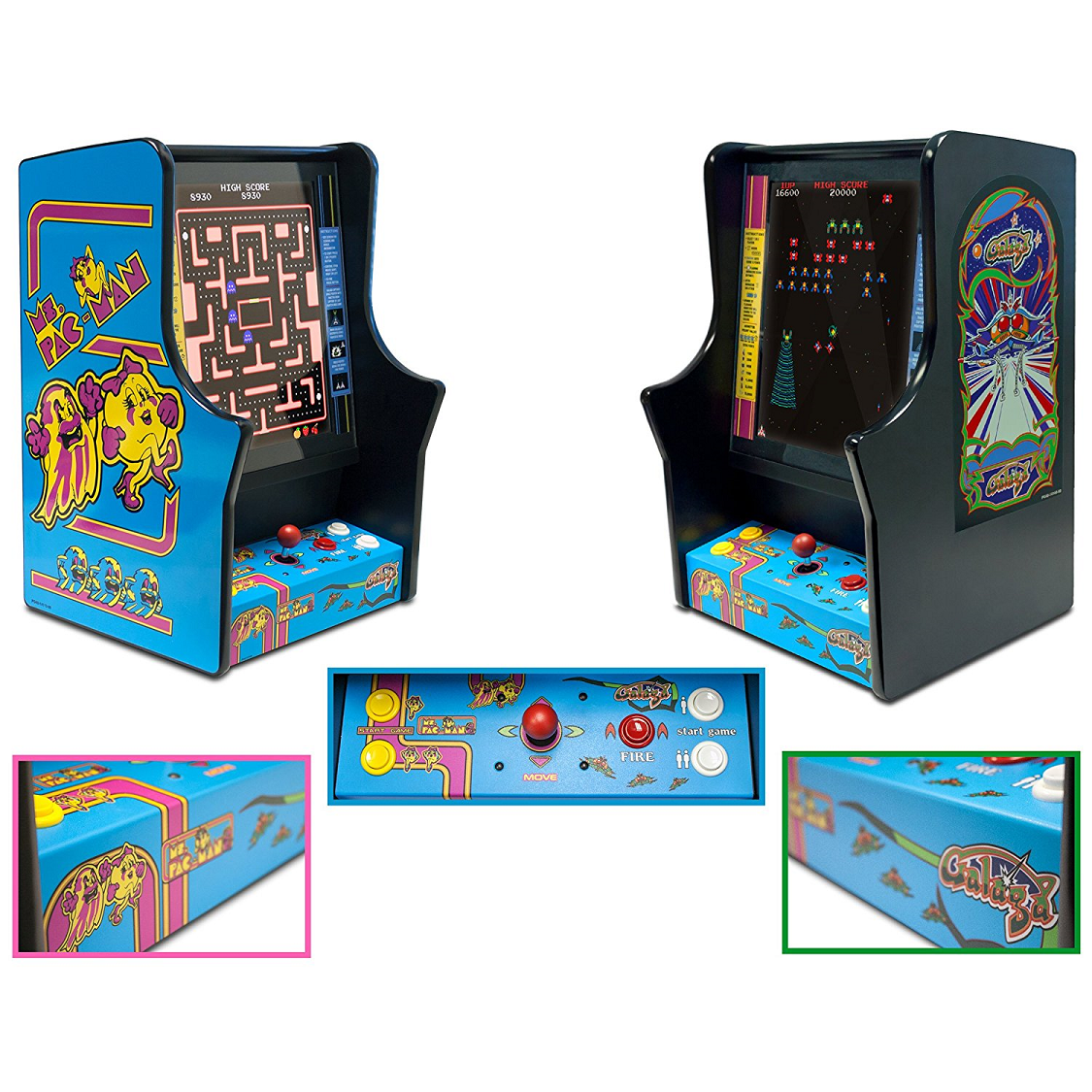 Ms Pac Man Pacman And Galaga Bartop Countertop Home Arcade