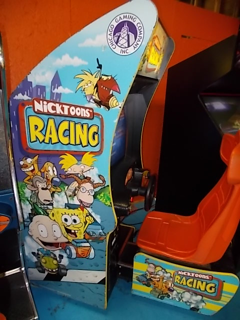 Nicktoons Racing Sit Down Arcade Machine Game For Sale Flat