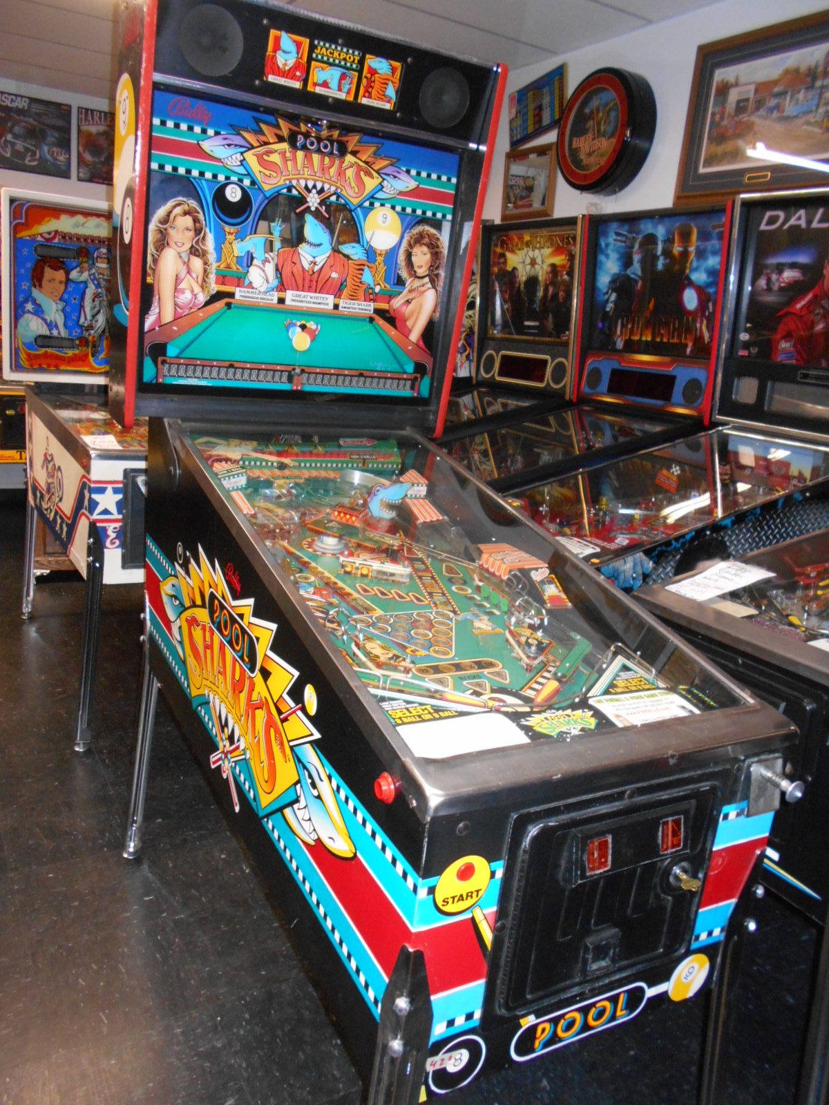 POOL SHARKS Pinball Machine Game for sale by BALLY - LED ... crane schematics 