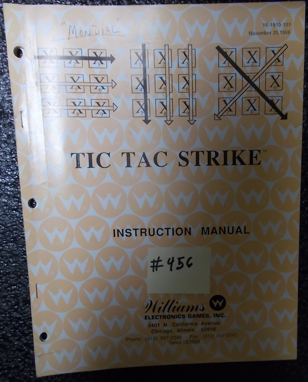 ... Array - tic tac strike arcade machine game instruction manual 456 for  sale rh coinoppartsetc com