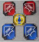 ANDAMIRO PUMP IT UP Arcade Game Replacement DANCE PAD PANEL Set, OLD STYLE #7700 