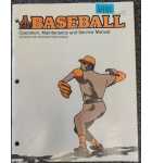 ATARI BASEBALL Arcade Game Operation, Maintenance & Service Manual #6481 