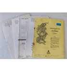 ATARI CENTIPEDE Arcade Machine OPERATION, MAINTENANCE and SERVICE Manual - DRAWING PACKAGE #6412 