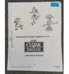 ATARI CLOAK & DAGGER Arcade Game OPERATORS MANUAL SCHEMATICS PACKALE SUPPLEMENT #6516