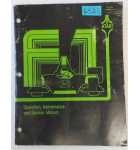 ATARI F-1 Arcade Game Operation, Maintenance and Service Manual #6523 