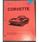 BALLY CORVETTE Pinball Machine OPERATIONS Manual #6460 