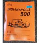 BALLY INDIANAPOLIS 500 Pinball Game OPERATIONS MANUAL #6544  