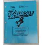 BALLY RADICAL! Pinball OPERATIONS MANUAL #6244  