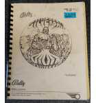 BALLY SILVERBALL Pinball Game MANUAL #6607 