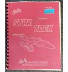 BALLY STAR TREK Pinball Game MANUAL #6606  