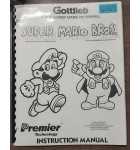 BALLY SUPER MARIO BROS. Pinball Machine INSTRUCTION MANUAL #6567