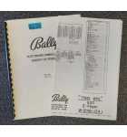 BALLY TWIN WIN Pinball Machine PAPERWORK #6628  