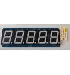 BENCHMARK WHEEL DEAL / XTREME Redemption Game 5 DIGIT SCOREBOARD DISPLAY Board #7163 