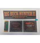 BIG BUCK HUNTER II SPORTSMAN'S PARADISE Arcade Game LEXAN DECAL SET #8177