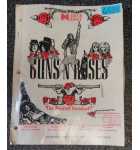 DATA EAST GUNS 'N ROSES Pinball Game MANUAL #6538 