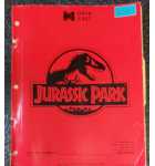 DATA EAST JURASSIC PARK Pinball Game MANUAL #6547  