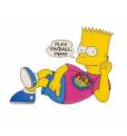 DATA EAST THE SIMPSONS Pinball Machine BACKBOX BART PINBALL TOPPER #830-5605-TOP (7137)