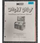 DATA EAST WACKY GATOR Redemption Arcade Game INSTALLATION and SERVICE Manual #6809  