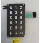 DIXIE NARCO BEVMAX 2145, 3561, 5000, 5591 Keypad & Rubber Selection Keypad Overlay Assy Membrane #80491826001 (8125) 