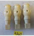 DYNAMO SOCCER FOOSBALL Arcade Game BEIGE REPLACEMENT MAN Lot of 3 #9263