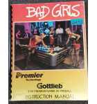 GOTTLIEB BAD GIRLS Pinball Machine INSTRUCTION Manual #6452  