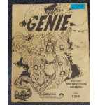 GOTTLIEB GENIE Pinball Machine INSTRUCTION MANUAL #6558  