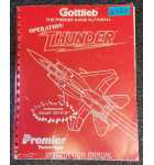 GOTTLIEB OPERATION THUNDER Pinball Game INSTRUCTION MANUAL #6588  