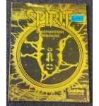 GOTTLIEB SPIRIT Pinball Game INSTRUCTION Manual #6445 