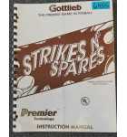 GOTTLIEB STRIKES N' SPARES Pinball Machine INSTRUCTION Manual #6455 