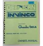 GREMLIN SEGA DEEP SCAN / INVINCO Arcade Game Owner's Manual, Operating Instructions & Service Manual #6335  