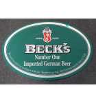 HUGE BECKS NUMBER ONE IMPORTED GERMAN BEER Tin Advertising Sign #8291