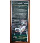 JERSEY JACK PINBALL WIZARD OF OZ Standard Collectible Vinyl Promotional Banner on Metal Hanger with Toggle Hook 