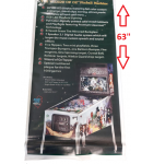 JERSEY JACK WIZARD OF OZ Original Pinball Machine Game COLLECTIBLE Promotional VINYL ADVERTISING SIGN #5616  