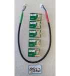 JERSEY JACK WIZARD OF OZ Pinball SINGLE GI RGB Boards (Lot of 5) #15-0019-00 & 16in RGB LED DRIVER HARNESS #19-3031-16 (9862)