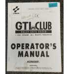 KONAMI GTI CLUB Arcade Game OPERATOR'S Manual #6855 