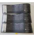 MERIT DARTS Arcade Game INSTRUCTION CARD ADHESIVE PANEL #7001 