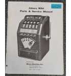METROMACHINE JOKERS WILD Game Parts & Service Manual #6529  