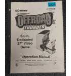 MIDWAY OFF ROAD THUNDER Arcade Game OPERATION Manual #6829