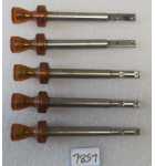 NATIONAL 222 Cigarette Vending Machine PULL HANDLES - 6 3/8 in - Lot of 5 #7857 