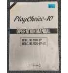 NINTENDO PLAYCHOICE-10 Arcade Game OPERATION Manual #6810 
