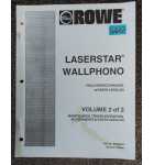 ROWE LASERSTAR WALLPHONO Jukebox FIELD SERVICE MANUAL & PARTS CATALOG #6612 