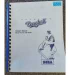 SEGA CHAMPION BASEBALL Arcade Game OWNER'S MANUAL #6514 