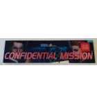 SEGA CONFIDENTIAL MISSION Arcade Machine Game Overhead Header PLEXIGLASS #5583 for sale