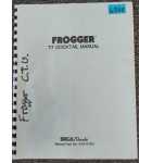 SEGA FROGGER Arcade Game T7 Cocktail Manual #6388 