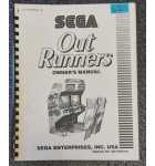 SEGA OUTRUNNERS Arcade Game OWNER'S MANUAL #6725 