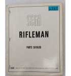 SEGA RIFLEMAN Arcade Game Parts Catalog #6285 