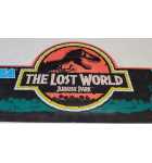 SEGA THE LOST WORLD JURASSIC PARK Deluxe Sit-Down Arcade Machine Game Overhead Header PLEXIGLASS #5501