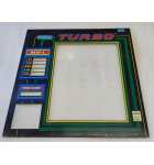 SEGA TURBO Arcade Game Overhead Header PLEXIGLASS #7642 